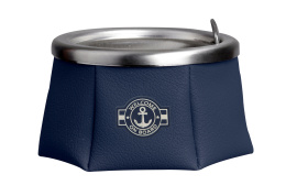 Пепельница нескользящая Marine Business Blue Anchor синяя, нерж.сталь и исск. кожа (30109, 10265944)